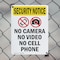 Signmission No Camera No Video With Symbol OSHA Security Notice Sign, Plastic, 7in W x 10in L, 2PK OS-2PACK-SN-P-710-V-11720 - alternate 3